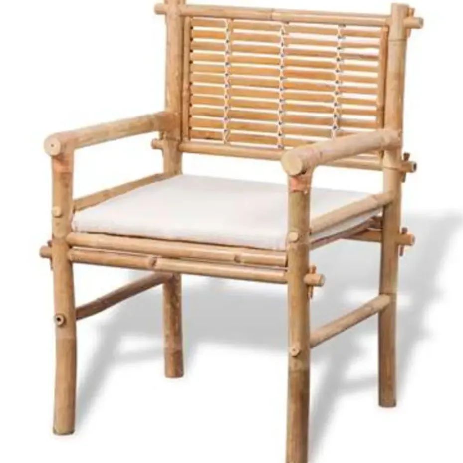 vidaXL - Tuintafel En Stoel - Bruin - Stof