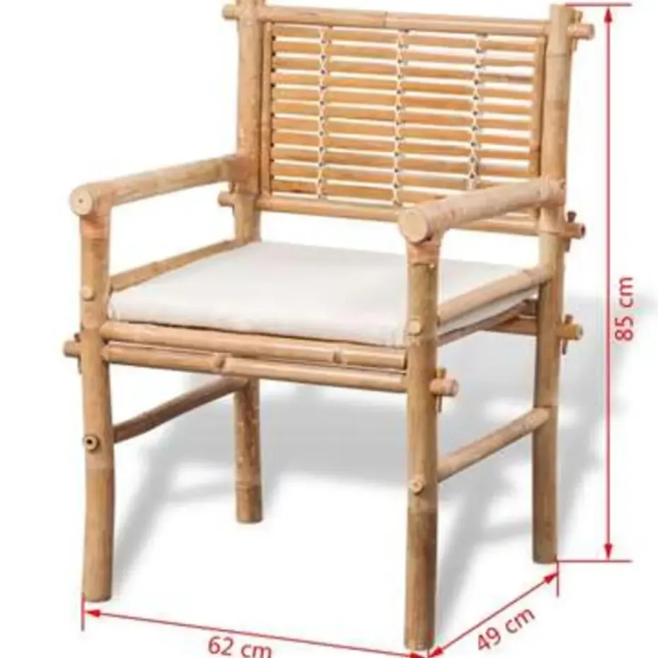 vidaXL - Tuintafel En Stoel - Bruin - Stof