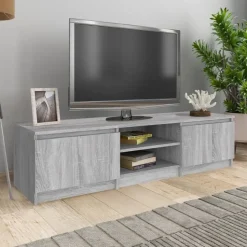 vidaXL - Tv-kast - Grijs - Bewerkt hout