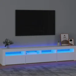 vidaXL - Tv-kast - Wit - Bewerkt hout