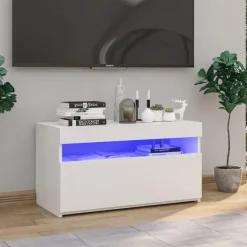 vidaXL - Tv-kast - Wit - Bewerkt hout