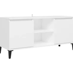 vidaXL - Tv-kast - Wit - Bewerkt hout