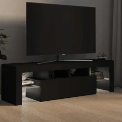 vidaXL - Tv-kast - Zwart - Bewerkt hout