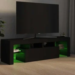 vidaXL - Tv-kast - Zwart - Bewerkt hout