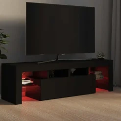 vidaXL - Tv-kast - Zwart - Bewerkt hout