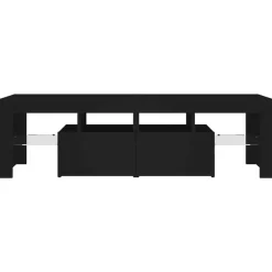 vidaXL - Tv-kast - Zwart - Bewerkt hout