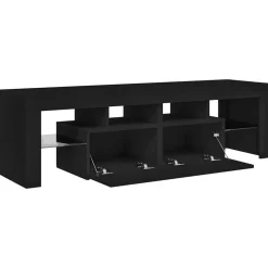 vidaXL - Tv-kast - Zwart - Bewerkt hout