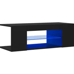 vidaXL - Tv-kast - Zwart - Bewerkt hout