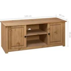 vidaXL - Tv-meubel - Bruin - Grenenhout