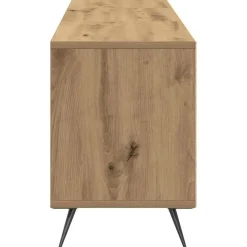 vidaXL - TV-meubel 3 vakken 3 deuren - Artisanaal eiken - Hout - 150x30x44.5 cm