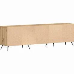 vidaXL - TV-meubel 3 vakken 3 deuren - Artisanaal eiken - Hout - 150x30x44.5 cm