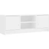 vidaXL - Tv-meubel - Wit - Bewerkt hout - 102 x 30 x 37.5 cm