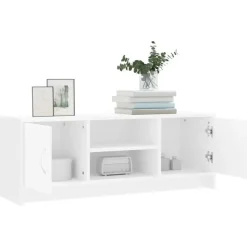 vidaXL - Tv-meubel - Wit - Bewerkt hout - 102 x 30 x 37.5 cm