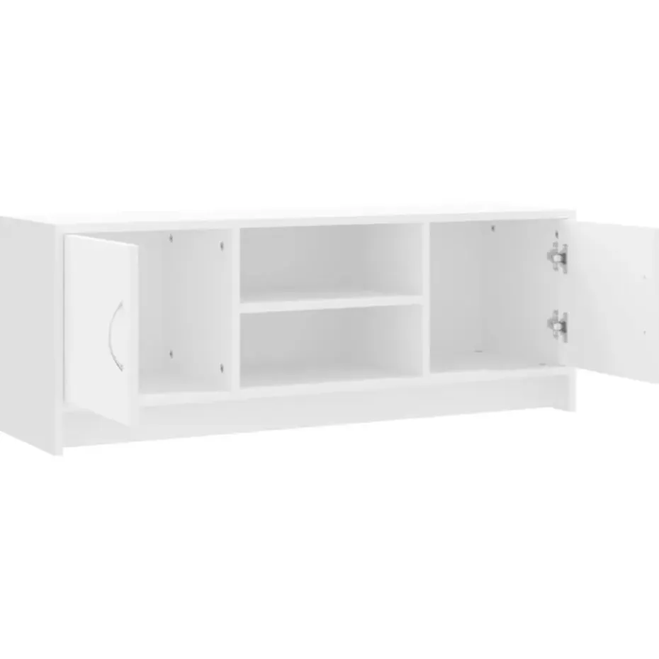 vidaXL - Tv-meubel - Wit - Bewerkt hout - 102 x 30 x 37.5 cm