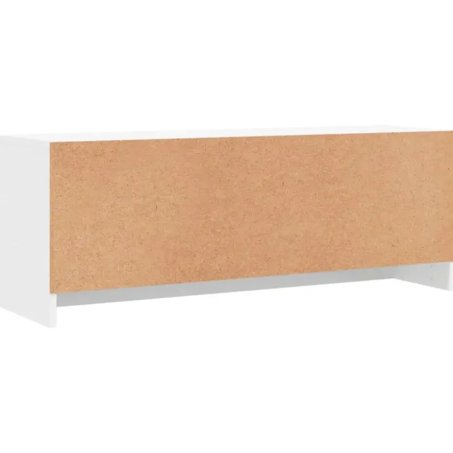 vidaXL - Tv-meubel - Wit - Bewerkt hout - 102 x 30 x 37.5 cm