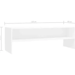 vidaXL - Tv-meubel - Wit - Bewerkt hout