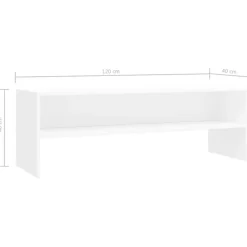 vidaXL - Tv-meubel - Wit - Bewerkt hout