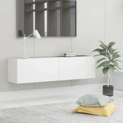 vidaXL - Tv-meubel - Wit - Bewerkt hout