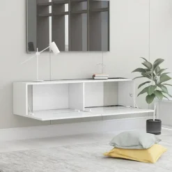 vidaXL - Tv-meubel - Wit - Bewerkt hout