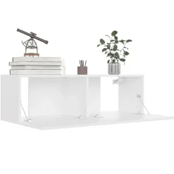 vidaXL - Tv-meubel - Wit - Bewerkt hout