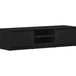 vidaXL - Tv-meubel - Zwart - Bewerkt hout