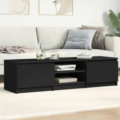 vidaXL - Tv-meubel - Zwart - Bewerkt hout