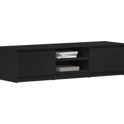 vidaXL - Tv-meubel - Zwart - Bewerkt hout