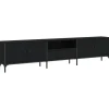 vidaXL - Tv-meubel - Zwart - Bewerkt hout