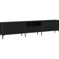 vidaXL - Tv-meubel - Zwart - Bewerkt hout