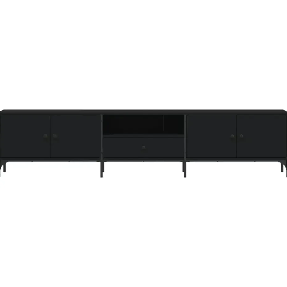 vidaXL - Tv-meubel - Zwart - Bewerkt hout