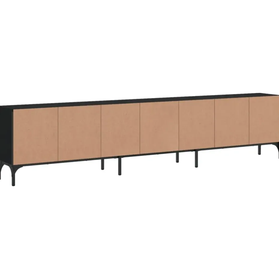 vidaXL - Tv-meubel - Zwart - Bewerkt hout