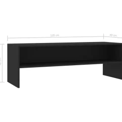 vidaXL - Tv-meubel - Zwart - Bewerkt hout