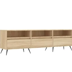 vidaXL - TV-meubel met 3 deuren en 3 vakken - Sonoma eiken - 150x30x44.5 cm