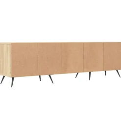 vidaXL - TV-meubel met 3 deuren en 3 vakken - Sonoma eiken - 150x30x44.5 cm