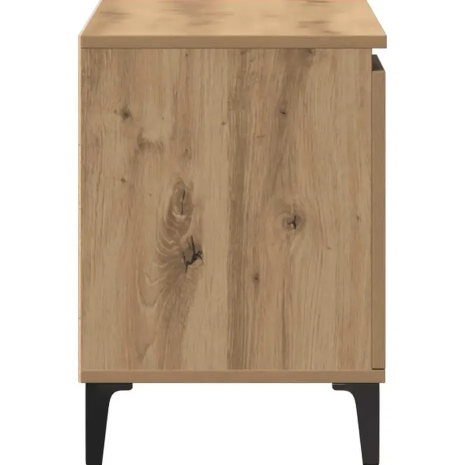 vidaXL - TV-meubel met 2 deuren en 2 vakken - Artisanaal eiken - 102x35x50 cm