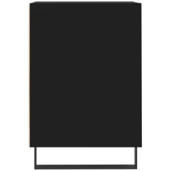 vidaXL - TV-meubel met 2 deuren 3 vakken - Zwart - Hout en metaal - 100x35x55 cm