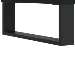 vidaXL - TV-meubel met 2 deuren 3 vakken - Zwart - Hout en metaal - 100x35x55 cm