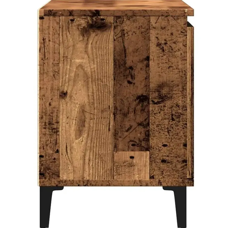 vidaXL - TV-meubel met 2 deuren en 2 vakken - Oud hout - 102x35x50 cm