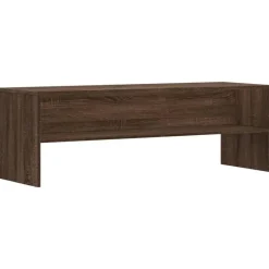 vidaXL - TV-meubel met 2 legplanken - Bruin eiken - Hout - 120x40x40 cm
