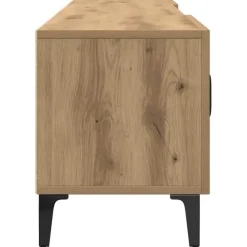 vidaXL - TV-meubel met 2 vakken 4 deuren - Artisanaal eiken - 180x31.5x40 cm