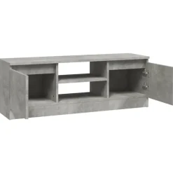 vidaXL - Tv-meubel met deur - Grijs - Bewerkt hout - 102 x 30 x 36 cm