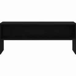 vidaXL - TV-meubel met legplank - Zwart eiken - Bewerkt hout - 100x40x40 cm