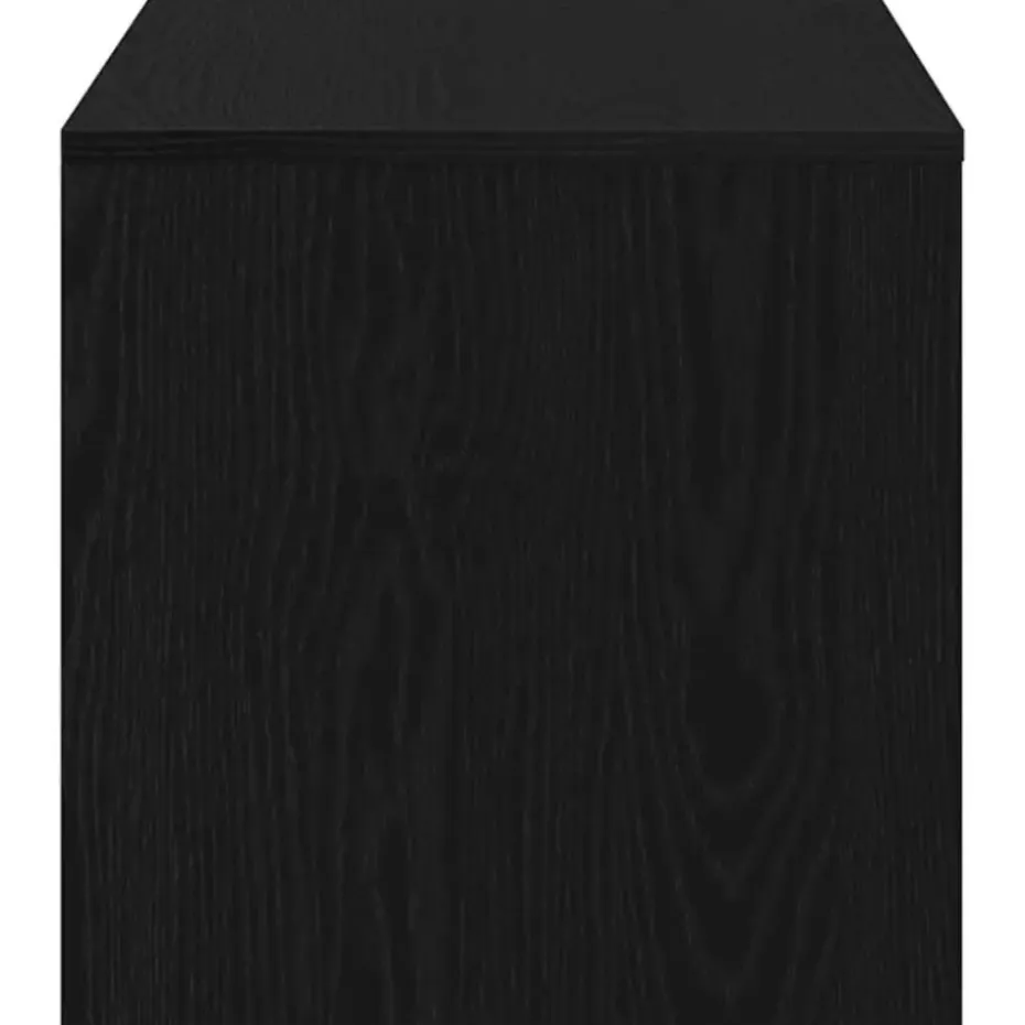 vidaXL - TV-meubel met legplank - Zwart eiken - Bewerkt hout - 100x40x40 cm