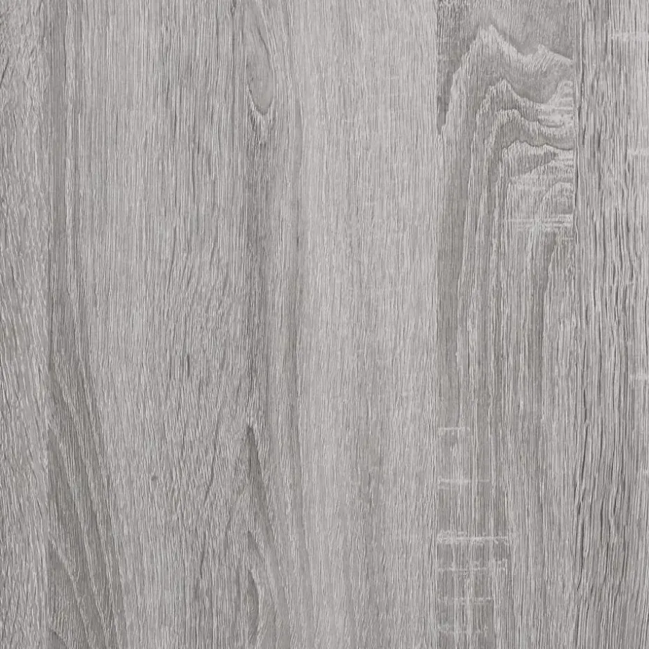 vidaXL - TV-meubel met wieltjes en 4 vakken - Grijs - Bewerkt hout - 90 cm