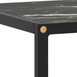 vidaXL - Tv-meubel met zwart marmerglas - Zwart - Glas - 120 x 40 x 40 cm