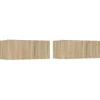vidaXL - TV-meubels 2 st 4 deuren - Sonoma eikenk - Bewerkt hout - 80x30x30 cm