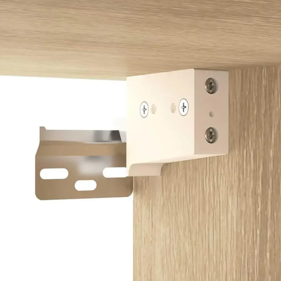 vidaXL - TV-meubels 2 st 4 deuren - Sonoma eikenk - Bewerkt hout - 80x30x30 cm