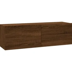 vidaXL - Tv-wandmeubel - Bruin eikenkleur - Bewerkt hout - 100 x 30 x 30 cm