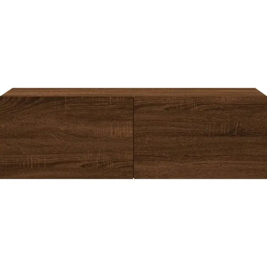 vidaXL - Tv-wandmeubel - Bruin eikenkleur - Bewerkt hout - 100 x 30 x 30 cm