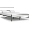 vidaXL - Tweepersoonbed - Grijs - Metaal - 160x200 cm